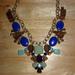 J. Crew Jewelry | J. Crew Rhinestone Beaded Statement Necklace | Color: Blue/Gold | Size: Os
