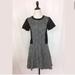 Madewell Dresses | Madewell Textured Tweed Flare Shift Dress | Color: Black/Gray | Size: 4