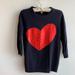 J. Crew Sweaters | J. Crew Navy Blue Sweater With Red Sequin Heart | Color: Blue/Red | Size: Xs