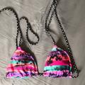 Pink Victoria's Secret Swim | Darling Tropic Bikini Top W/Polka Dot Strings Firm | Color: Pink/Red | Size: S