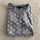 J. Crew Tops | J Crew Golden Star Tee | Color: Gold/Gray | Size: Xxs