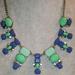 J. Crew Jewelry | J. Crew Antique Gold, Blue & Green Statement Neckl | Color: Blue/Green | Size: Os