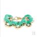 J. Crew Jewelry | Jcrew Classic Link Enameled Bracelet | Color: Gold/Green | Size: Os