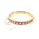 Kate Spade Jewelry | Kate Spade "Spot The Spade"Dark Pink,Gold Bracelet | Color: Gold/Pink | Size: Os