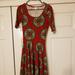 Lularoe Dresses | Lularoe Nicole Dress | Color: Green/Red | Size: Xs