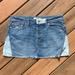 Free People Skirts | Free People Mini Skirt Patched Frayed Denim | Color: Blue | Size: 29