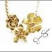 Jessica Simpson Jewelry | Jessica Simpson Flower Pendant Statement Necklace | Color: Gold | Size: Length Of Chain: 14" + 2" Extension