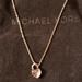 Michael Kors Jewelry | Michael Kors Love Heart Padlock Necklace,Rose Gold | Color: Gold | Size: Os