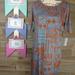 Lularoe Dresses | Lularoe Nwt Xl Julia Dress | Color: Blue/Orange | Size: Xl