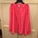 Lilly Pulitzer Tops | Lilly Pulitzer Tunic Stripped Blouse Size Xs | Color: Orange/Pink | Size: Xs