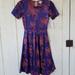 Lularoe Dresses | Lularoe Amelia Purple Dress | Color: Orange/Purple | Size: Xs