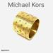 Michael Kors Jewelry | Michael Kors Heritage Monogram Barrel Ring | Color: Gold/White | Size: 6