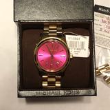 Michael Kors Accessories | Final Price - Mk Women’s Mk5801 Pink Dial Watch | Color: Gold/Pink | Size: Os