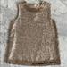 Kate Spade Tops | Kate Spade Serene Silk Sequin Top Like New | Color: Gold | Size: 00