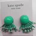 Kate Spade Jewelry | Kate Spade New Mint Candy Drop With Bead Trailers | Color: Green/White | Size: 5/8" X 1-1/8"