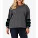 Jessica Simpson Tops | Jessica Simpson 1x Gray Sweatshirt 6ap32 | Color: Black/Gray | Size: 1x