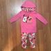 Disney Matching Sets | Disney Hoodie And Leggings. 12 Months | Color: Pink | Size: 9-12mb