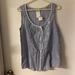 J. Crew Tops | J. Crew Tuxedo Sequin Top Size 4 Nwt | Color: Blue/White | Size: 4