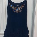 Free People Dresses | Free People Embellished Navy Dress Tunic Medium | Color: Blue | Size: M