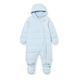 Steiff Unisex_Baby mit süßer Teddybärapplikation Snowsuit, Baby Blue, 9-12 Months