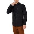 Ben Sherman Men's Long Sleeve Oxford Button Up Shirt Barely Black XX-Large