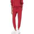 The Drop Damen Grace Jogginghose, extra-weich, Stretch, Rippenbündchen, Rio Rot, S