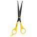 dog & cat Rounded-Tip Dog Shears, 7", Yellow