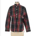 J. Crew Tops | J. Crew Plaid Long Sleeve Plaid Blouse Shirt 2 | Color: Black/Red | Size: 2