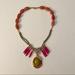 Anthropologie Jewelry | Anthropologie - Pink Statement Necklace | Color: Green/Pink | Size: Os