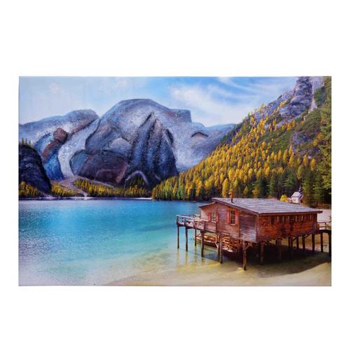 Wandgemälde Landschaft HWC-H25, Leinwandbild Sandgemälde Gemälde, handgemaltes XL Wandbild ~ Variantenangebot