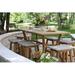 Joss & Main Riverton Bistro Outdoor Table Wood/Stone/Concrete/Mosaic in Brown/Gray/White | 36 H x 34 W x 34 D in | Wayfair