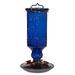 Bungalow Rose Antique Bottle Hummingbird Feeder Glass in Blue | 9.8 H x 5.5 W x 5.5 D in | Wayfair 2FA923BB49124909846D7B45BC7D331B