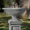 Campania International Fonthill Pedestal Cast Stone Urn Planter Concrete in Gray/White | 26 H x 47 W x 47 D in | Wayfair P-712-GS
