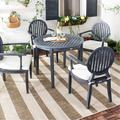 One Allium Way® Lanny Round 4 - Person 35.43" Long Outdoor Dining Set w/ Cushions Wood in Gray | Wayfair A8A79440572640A99105B0B157D596D7