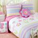 Harriet Bee Thorgard Cotton 180 TC Reversible Quilt Set 100% Cotton in Blue/Green/Pink | Queen Quilt + 2 Shams + 2 Decor Pillows | Wayfair