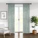 Colcha Linens Bella Drapery Linen Damask Room Darkening Pinch Pleat Single Curtain Panel Metal in Green/Blue | 84 H in | Wayfair CPP-LL-AQ-PPP-EF