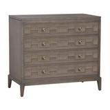 Fairfield Chair Lizzie 4 Drawer Accent Chest Wood in Brown/Gray/Red | 38 H x 43 W x 23 D in | Wayfair 8084-CH