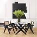 Eichholtz Aristide Dining Chair Wood/Wicker/Rattan in Black | 35 H x 22 W x 26 D in | Wayfair 114165