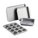 Farberware Nonstick Bakeware Cake Cookie & Muffin Pan Set, 4 Piece Steel in Gray | Wayfair 09248