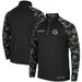 Men's Colosseum Black Georgetown Hoyas OHT Military Appreciation Take Flight Raglan Quarter-Zip Jacket