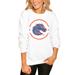 Women's White Boise State Broncos End Zone Pullover Sweatshirt