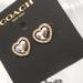 Coach Jewelry | Coach Halo Heart Earrings, Silver/Rose Gold | Color: Gold/Silver | Size: Os