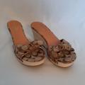 Coach Shoes | Coach Lorah Canvas Wedge Sandals | Color: Brown/Cream | Size: 8.5