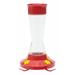 Ebern Designs Alquaves Glass Bottle Nectar Hummingbird Feeder Glass in Red | 10.4 H x 7.25 W x 7.25 D in | Wayfair FCCBD3DC204E4A8680B61F2426CA9BF8