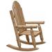 Millwood Pines Frantz 27" Natural Wood Solid Wood Indoor Outdoor Rocking Chair Wood/Solid Wood in Brown | 48 H x 27 W x 36 D in | Wayfair