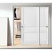 Standard Door - SARTODOORS Lucia Paneled Wood Sliding Closet White Doors Wood in Black | 96 H x 56 W in | Wayfair LUCIA31DBD-BEM-5696