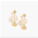 J. Crew Jewelry | J. Crew Lucky Pearl Earrings | Color: Cream/Gold | Size: 2”