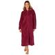 Slenderella Ladies Zip Up Dressing Gown Womens Soft Waffle Fleece Bath Robe XXL (Raspberry)