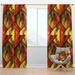 Design Art Diamond Shaped Geometric Semi-Sheer Thermal Rod Pocket Single Curtain Panel Polyester/Linen | 84 H in | Wayfair CTN19112-52-84