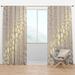 Design Art Mid-Century Marble Design III Geometric Semi-Sheer Thermal Rod Pocket Single Curtain Panel Polyester/Linen | 95 H in | Wayfair